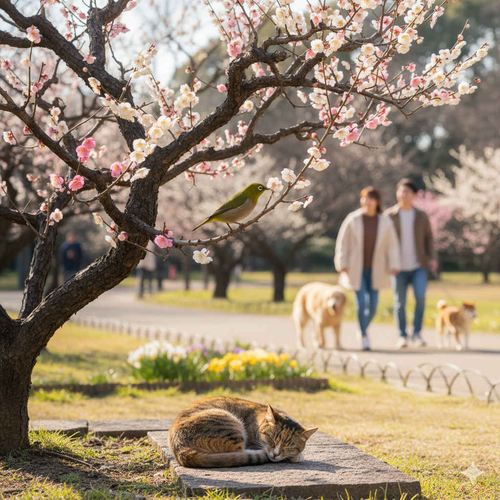 春の訪れを感じる散歩